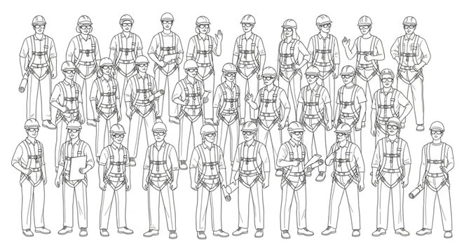 Group of Soldiers Standing Together in Formation.