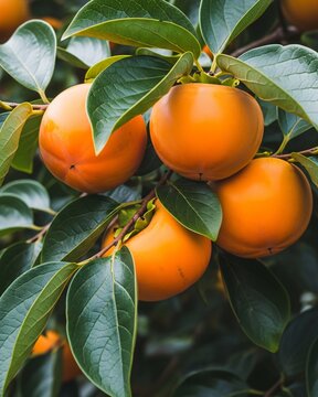Persimmon Giombo (Diospyros kaki) &ndash; On Tree
