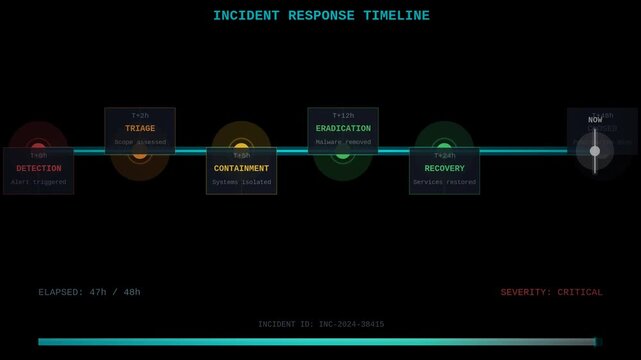 Incident Response Timeline HUD Animated Seamless Loop Overlay