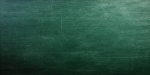 A dark vintage green chalkboard texture with a grunge paper pattern and aged canvas material creates a blank textured backdrop for old wall design illustrations © Faysal