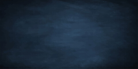 A dark blue chalk board with a rough grunge texture provides a blank vintage surface on a weathered material backdrop © QUALITY BOOST