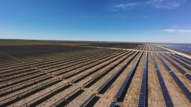 Drone Flyover of the Anson Solar Project - Pan Right to Left