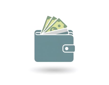 digital wallet icon money cash finance minimal ui symbol