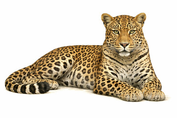 Fototapeta premium Panthera pardus.&nbsp;leopard The coat has distinctive black spots, or rosettes, which provide excellent camouflage in their natural habitat.&nbsp;