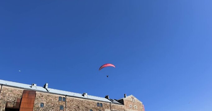 paraglider in the sky