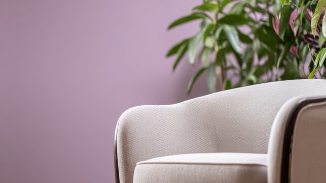 Mental Health Clinic Background With Soft Lavender Color and Empty Space for Information and Comfort