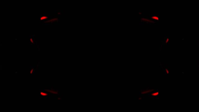 Red and White Squares Neon Moving Kaleidoscope Background VJ Loop in 4K