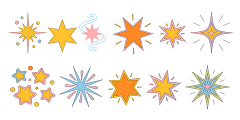 Obraz premium colorful cartoon starburst explosion effects