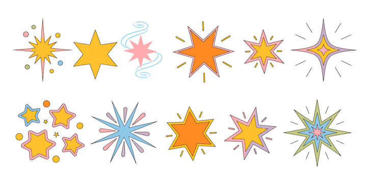 colorful cartoon starburst explosion effects