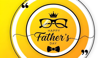 Festive father's day illustration glasses bow tie and royal crown design © munna