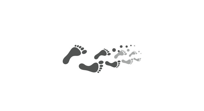 Footprints in the sand disappearing.