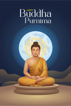 Buddha Purnima (Vesak) VECTOR ILLUSTRATION