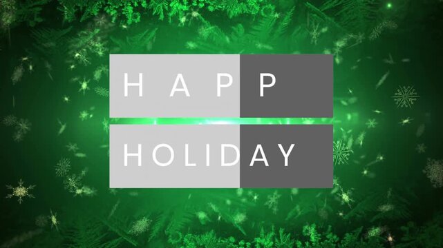 The snowflakes falling in green are a beautiful sight, and the animation is very realistic