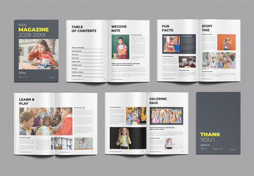 Kids Magazine Brochure Template