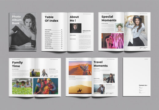 Photo Album Book Template Design