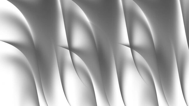 Abstract silver metallic flowing waves smooth gradient luxury modern background 4k animation video