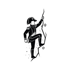 Fototapeta premium Historical military officer conducting a sword exercise