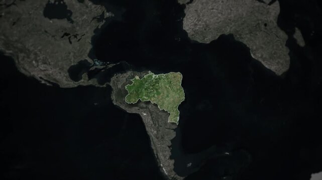 BRAZIL Map Animation with White Borders, Digital Country Borders and Light Transition Background