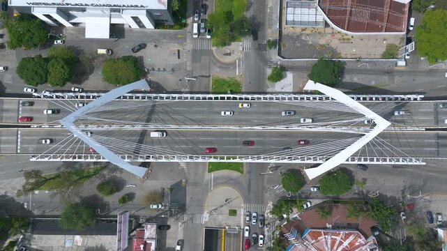 July 29, 2025, Guadalajara, Mexico: Guadalajara from Above: The Iconic Matute Remus Bridge.