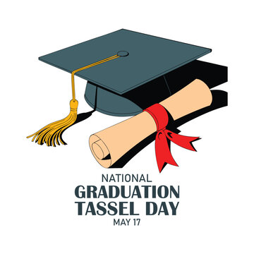 Happy students with diplomas on beige background. Banner for national Graduation Tassel Day