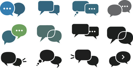 Fototapeta premium Communication vector icons diverse speech bubbles chat symbols for modern digital interfaces