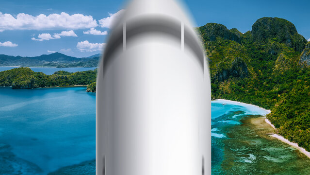 Airplane Transition White Up 4K Alpha Channel &ndash; Flying Plane Animation Transition, Clean White Travel Scene Cut with Transparent Background for Video Editing
