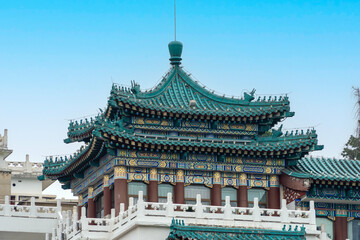 Obraz premium The Chongqing Great Hall of the People, is a large hall for political meetings and cultural events. located in Yuzhong District, and serves as one of the architectural symbols of Chongqing, China.