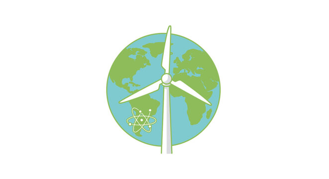 Wind Turbine Renewable Energy Symbol.