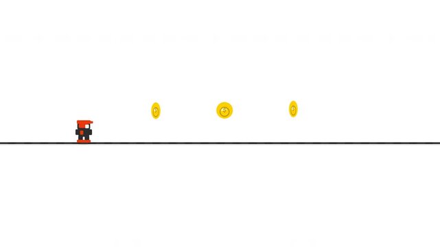 Pixel Character Collecting Coins Animation in Retro Game Style