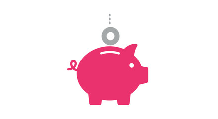 Pink Pig Saving Money Concept. © Habiburrahman