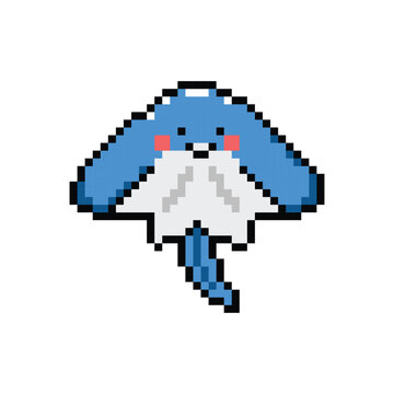 Pixel art illustration character stringray design