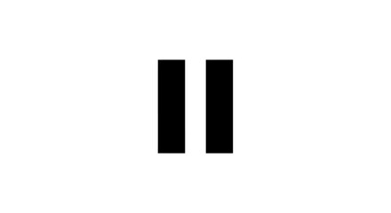 Obraz premium Pause button symbol with two black parallel bars on white background for media and technology concepts