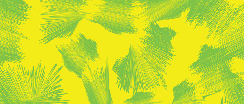  Vibrant Minimalist Green Leaf Pattern Design Vector

