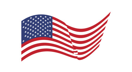 Fototapeta premium Waving American flag symbol of patriotism and freedom.
