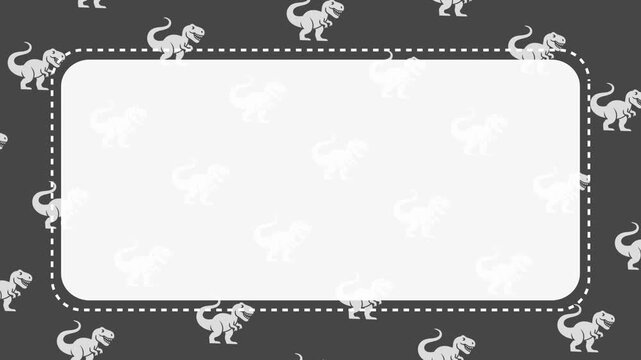 Dinosaur Pattern Animation | frame Background Seamless Design | Copy Space
