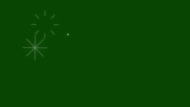 Circle Highlight Motion graphics Pop-up line loop animation circle in Explosion animated firework sparkle on green screen background, line blast movement of modern fireworks explosion 4k video