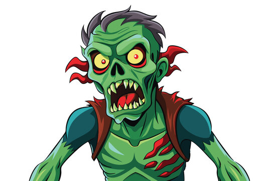 zombie vector on white background