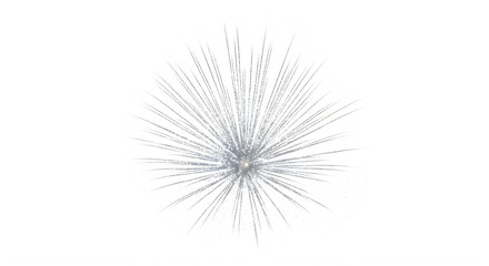 Naklejka premium Gray metallic burst of light rays and sparks explosion effect transparent background