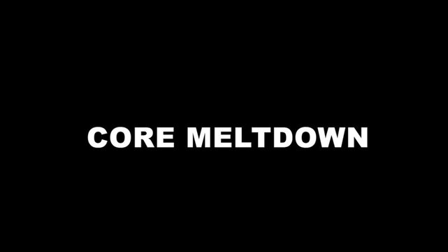 Core meltdown text animation: dynamic warning sign for industrial and tech safety projects