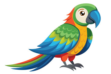 Obraz premium parrot vector on white background