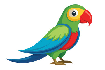 Fototapeta premium parrot vector on white background