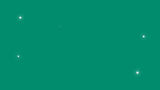 Celestial twinkling star glitter sparkle shine animation glowing effects cartoon style comic flashes smooth bright light bursts on green screen 4k festive retro vector doodles