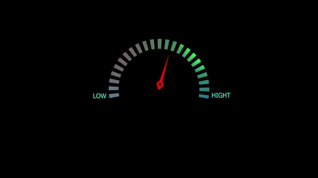 active Level Measuring animation. motion animation on a transparent background alpha channel. Motion graphics of level miter concept.4K animation 