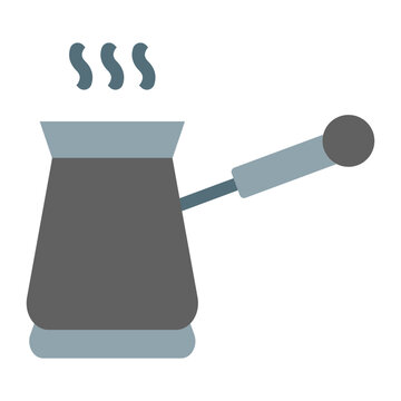 Turkish Coffee Vector Flat Icon Design