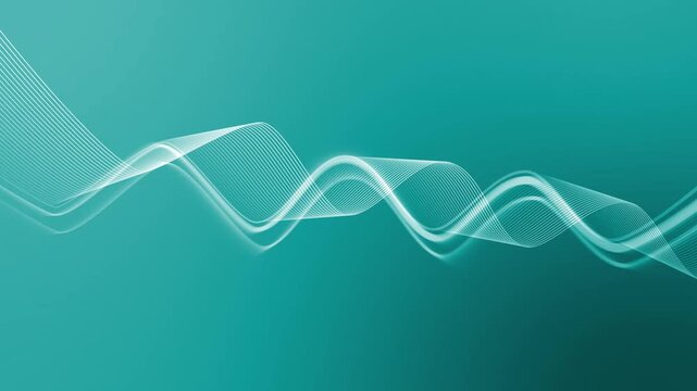 Abstract rainbow flowing wave lines background animation