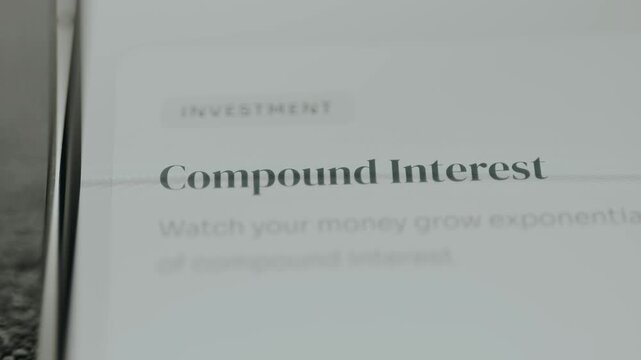 Compound Interest concept for investment, explanation of the term