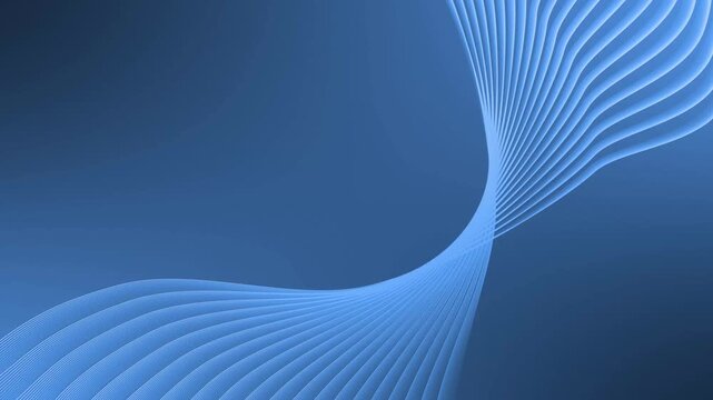S-shaped neon ribbon wave, Abstract flowing ribbons forming an S-shaped wave animation