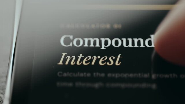 Compound Interest Calculator displayed on smartphone screen