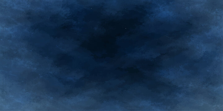 An abstract dark blue sky background features a stormy cloudscape where light textures of white smoke and rain meet the natural color of a moody night