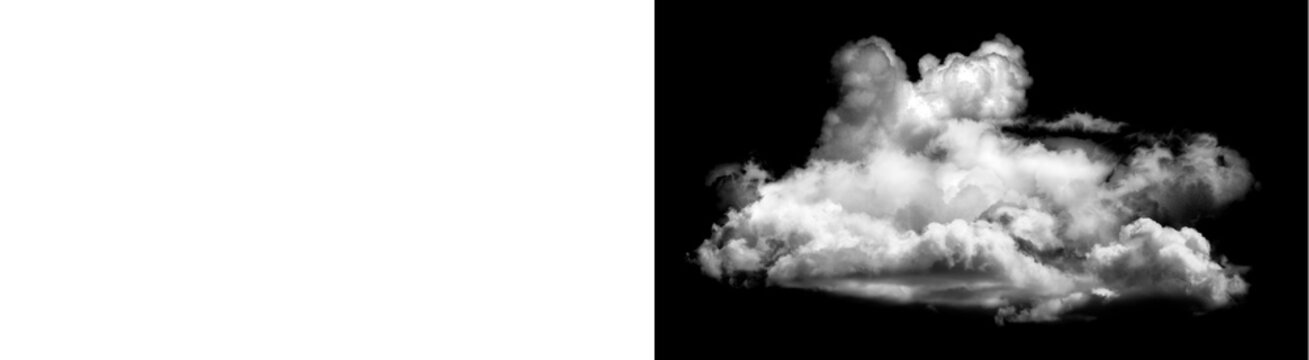 PNG image of&nbsp;A single fluffy white cloud formation with natural soft edges and detailed texture floating high on transparent background